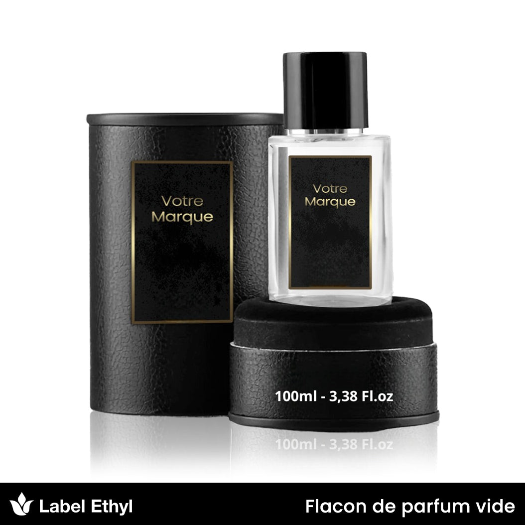 Pack complet flacon 100ml inspiré de collection privée + boîte cylindrique